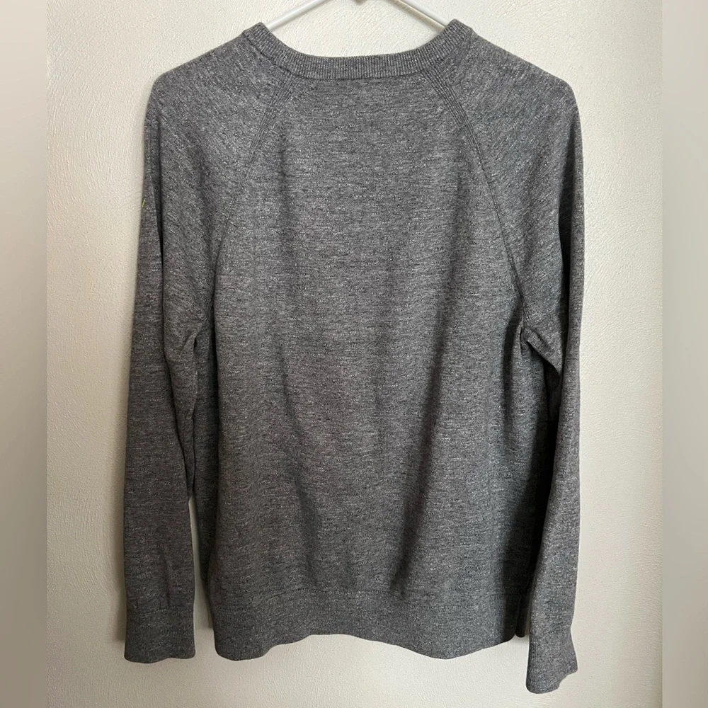 BANANA REPUBLIC‎ Classic Merino Extra Fine Wool Crewneck Sweater Grey Men's Sz L